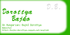 dorottya bajko business card