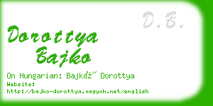 dorottya bajko business card